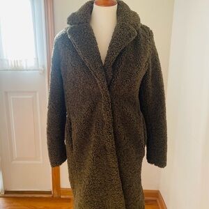 J. Crew Teddy Coat Green NWT Oversized